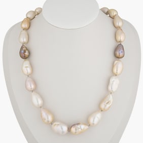 Baroque Multi Color Pearl Necklace