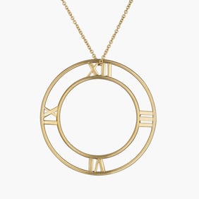 Large Atlas Numeral Pendant With Chain by Tiffany&CO.