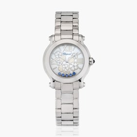 Chopard Happy Sport With Floral Dial In Steel