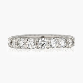 Round Brilliant Cut Diamond Eternity Band In Platinum