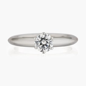 Round Brilliant Cut Diamond Engagement Ring In Platinum, By Tiffany & Co.