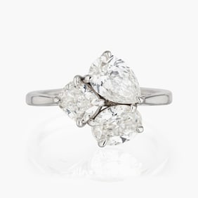 Diamond Ring in 18K Yellow Gold,GIA