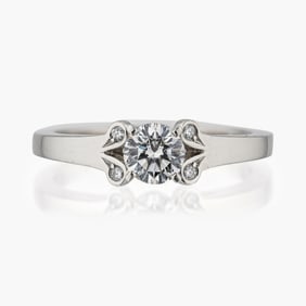 Cartier Ballerina Solitary Engagement Ring in Platinum