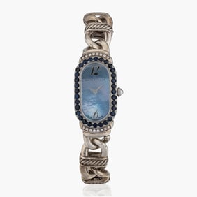 David Yurman Madison Watch in Silver , Sapphire And Diamonds