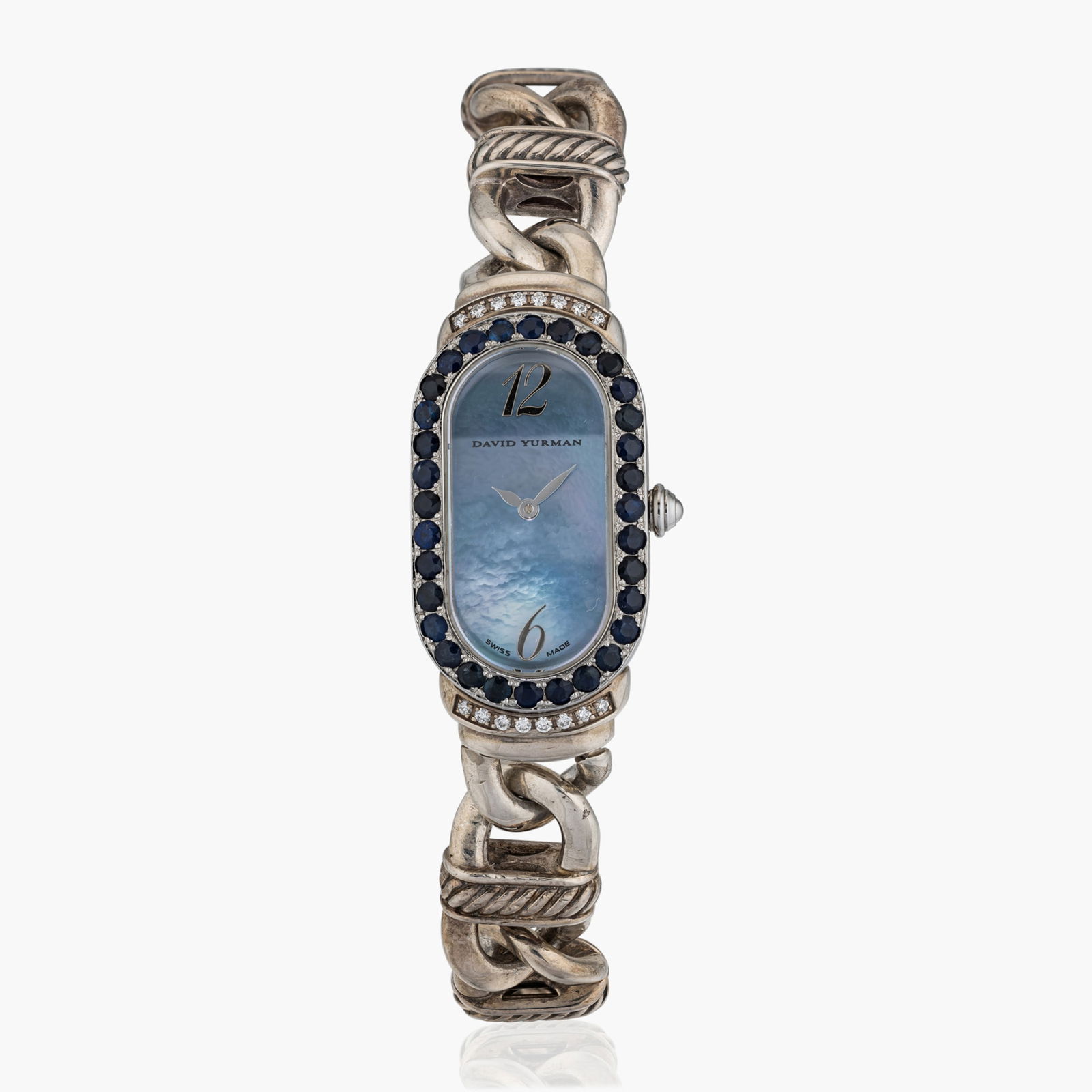David Yurman Madison Watch in Silver , Sapphire And Diamonds (1 of 5)