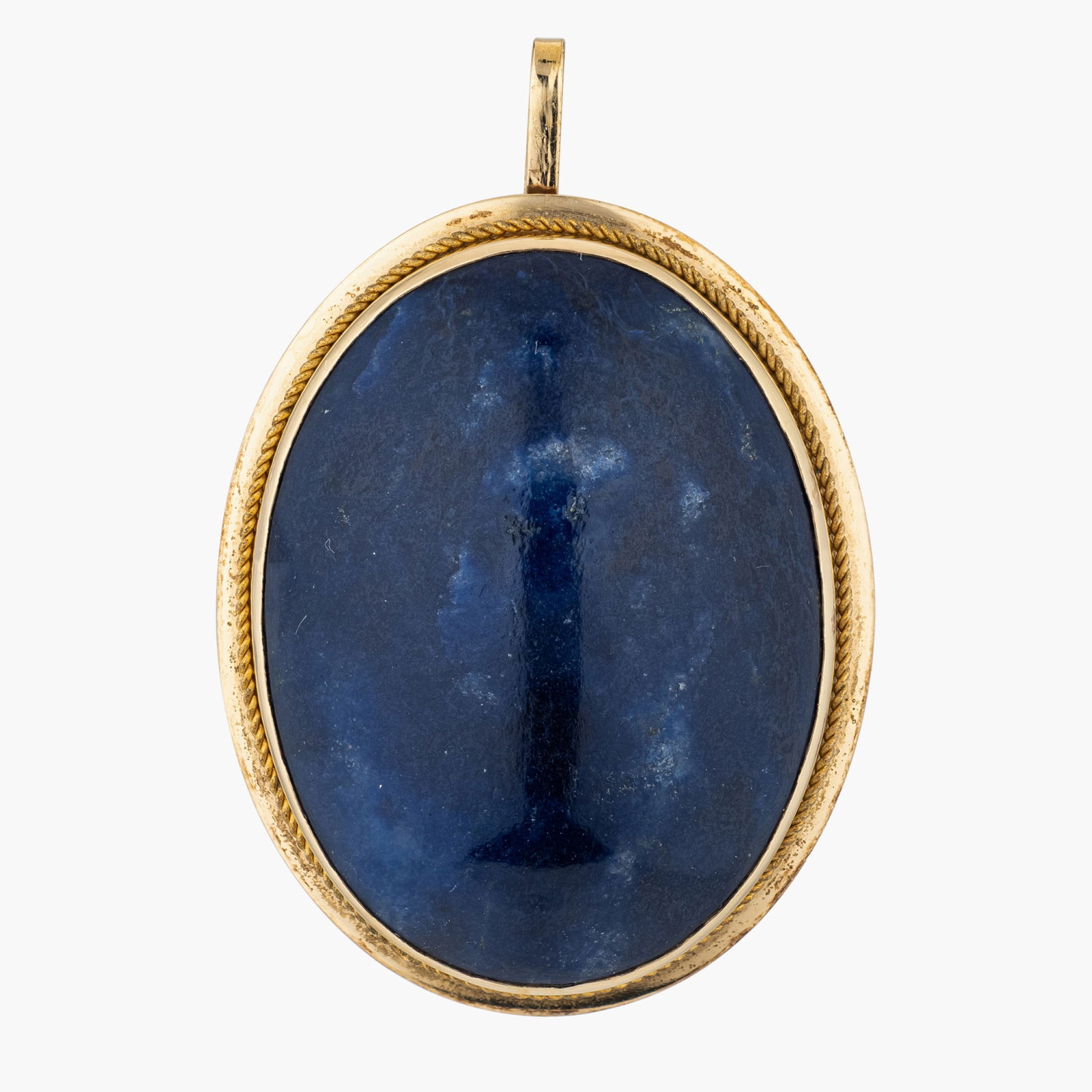 Vintage  Green And Black Onyx 18K Gold Ring And Vintage Sodalite 18K Gold Pendant/Pin (1 of 4)