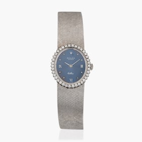 Rolex Cellini Ladies in 18 White Gold White Diamond Dial