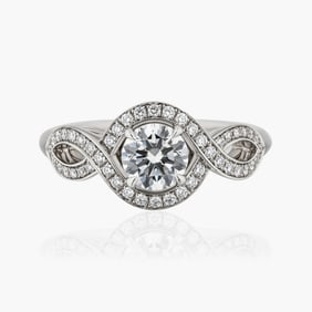 Harry Winston Lily Cluster Diamond Engagement Ring in Platinum /Paper