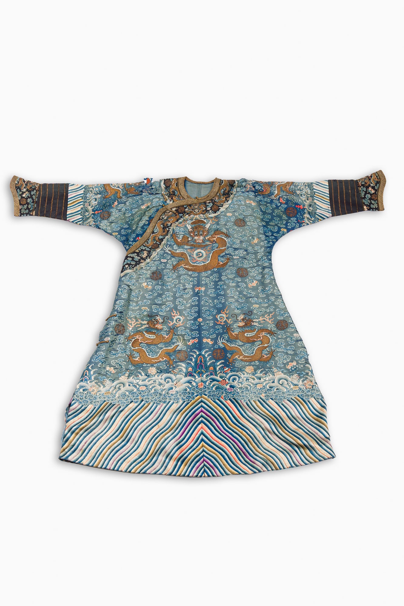 Antique Chinese Kesi Silk Dragon Robe (1 of 8)