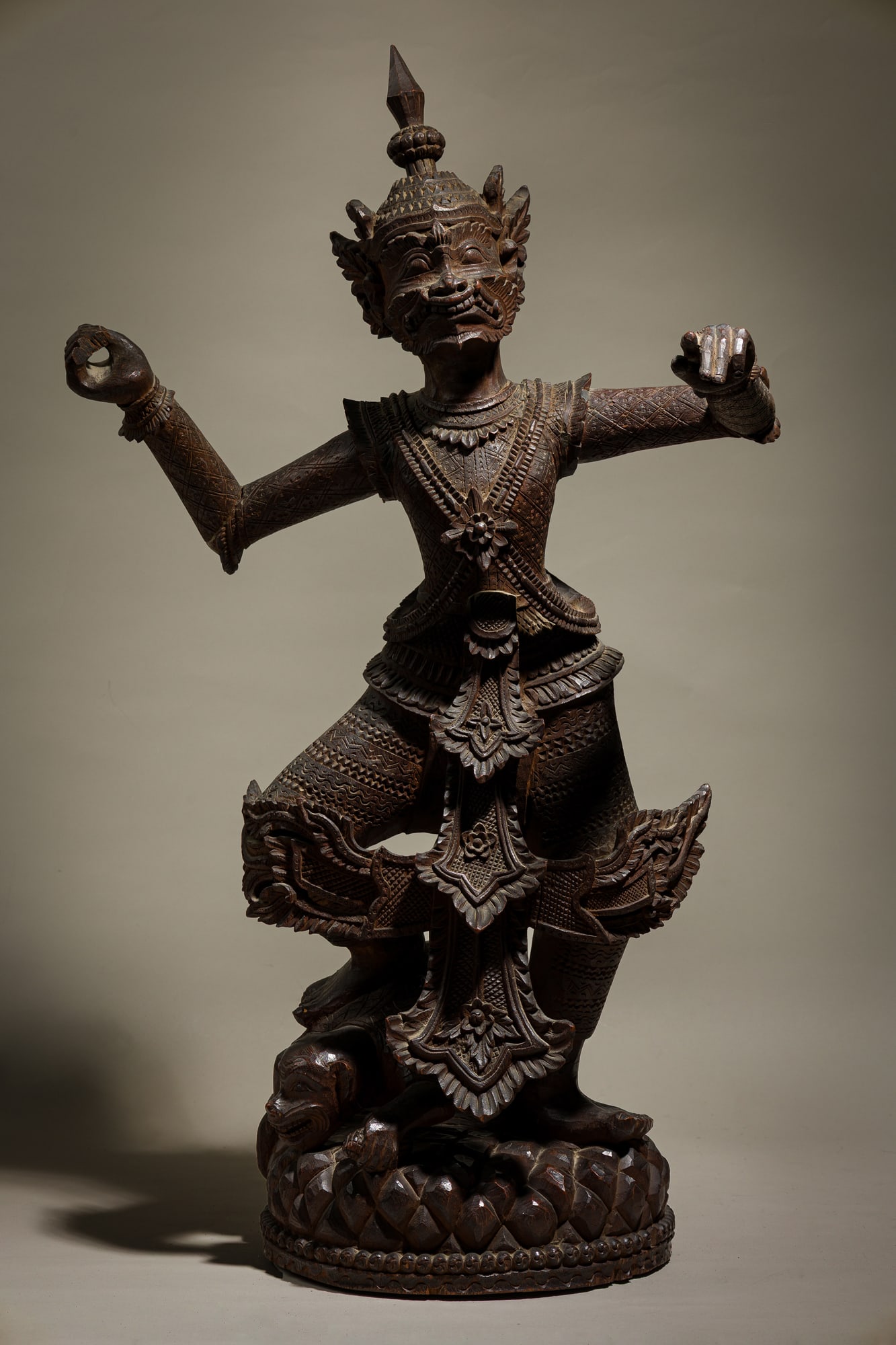 Large Thai Teak Khon Dancer (1 of 9)