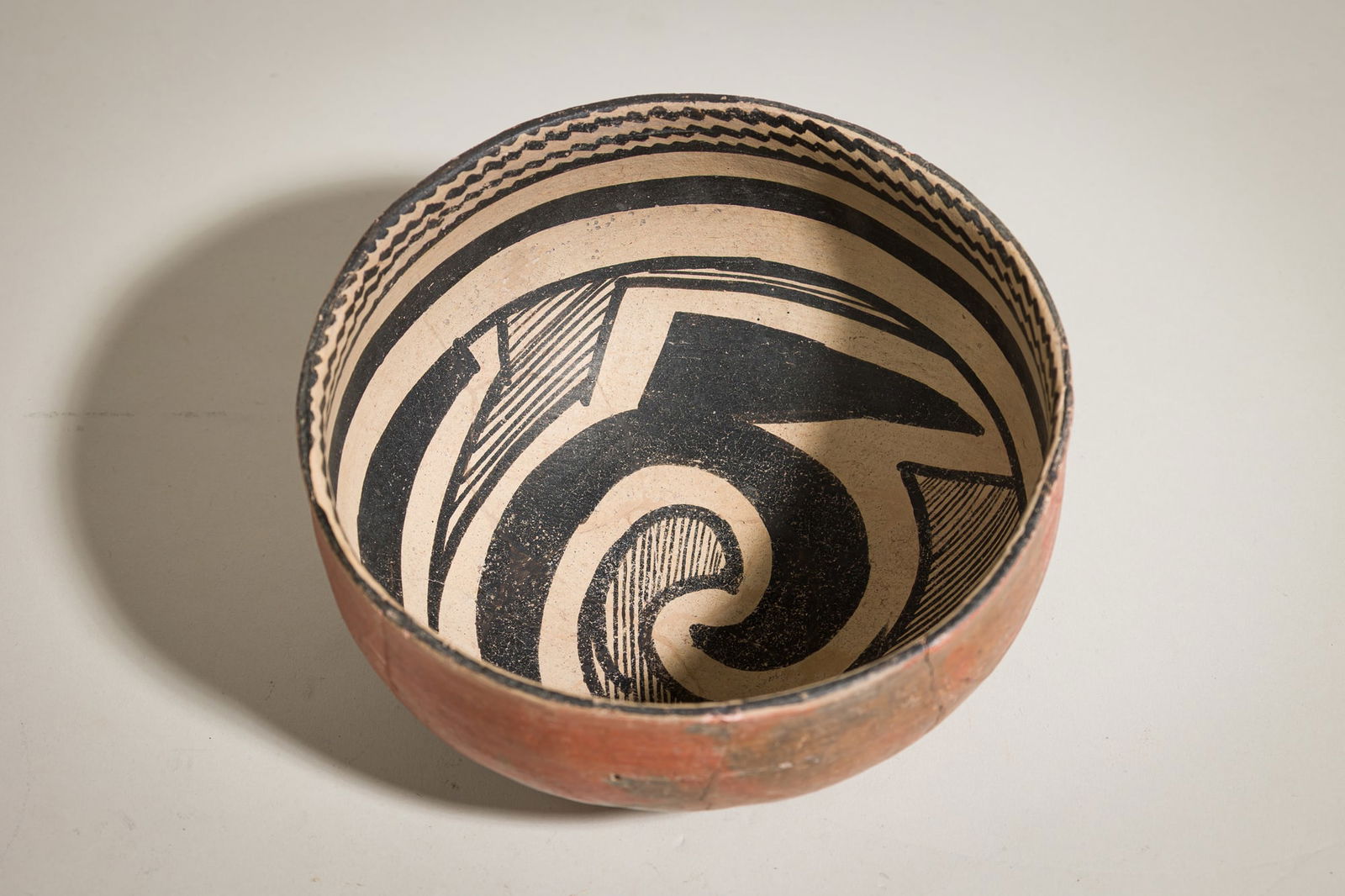 Anasazi Black on White Geometric Bowl (1 of 9)