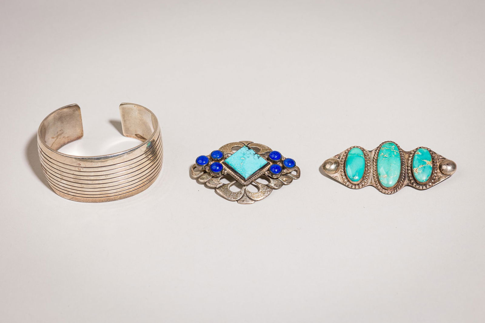(3)Modern Navajo Silver Jewelry items, inc. I. Kee, Wes Craig (1 of 8)