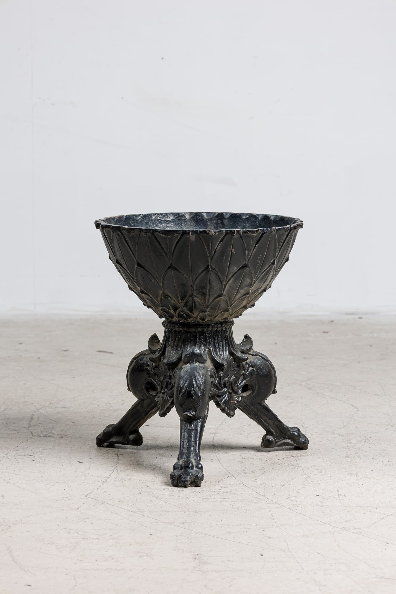 Victorian Style Cast Iron Three-Legged Garden Urn (1 of 5)