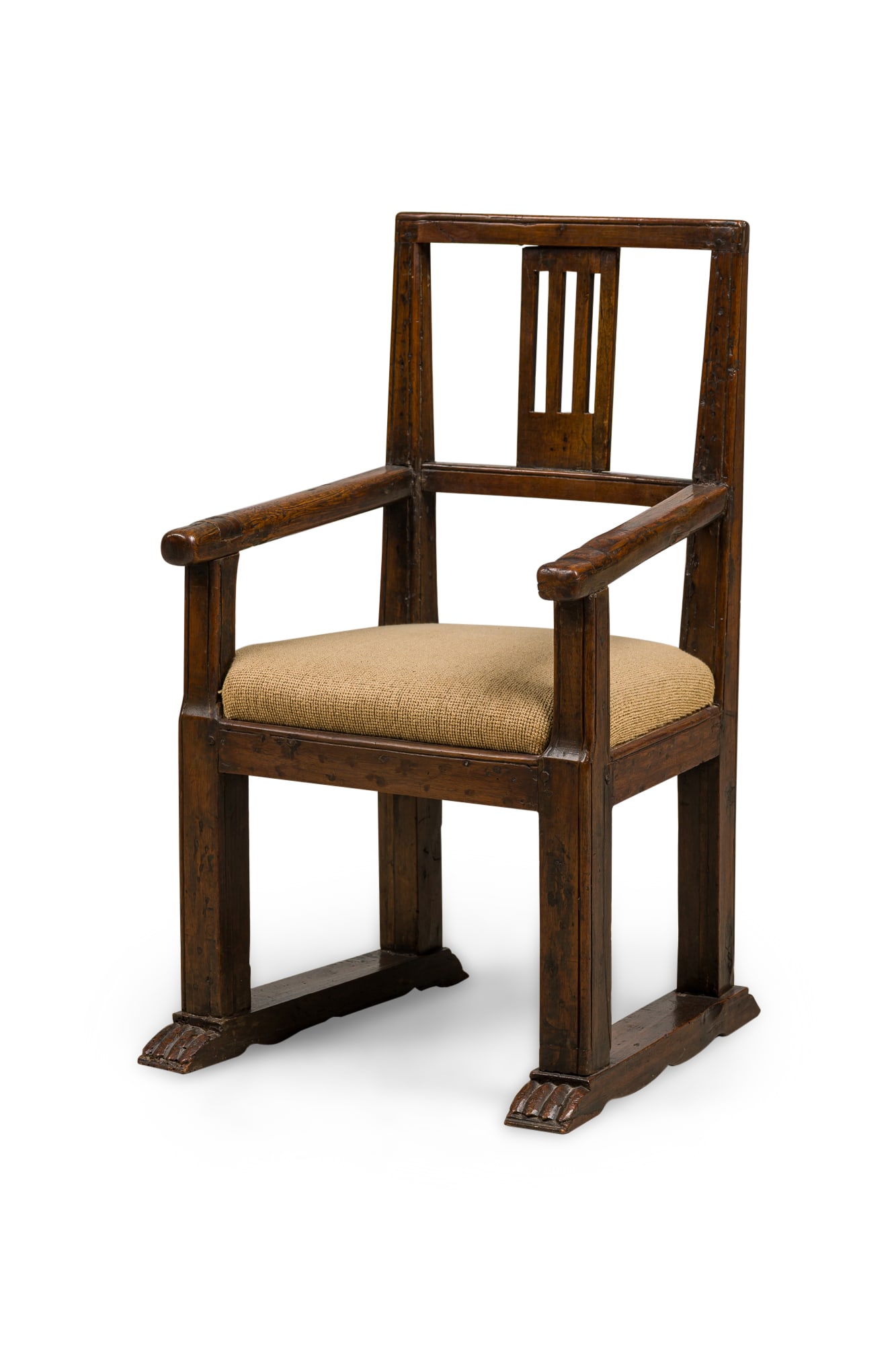 Very Old Walnut Childs Armchair (1 of 9)