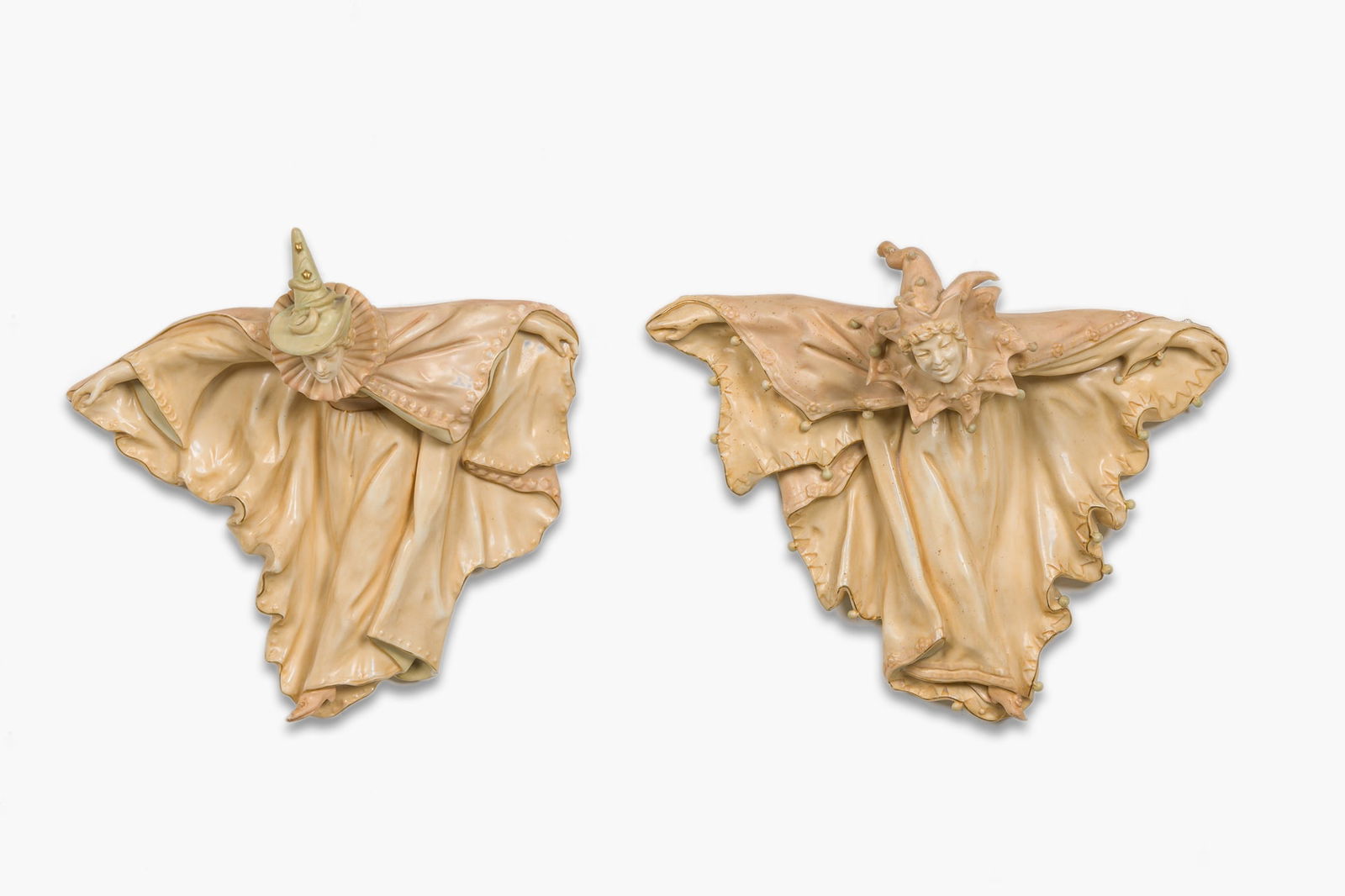 Royal Doulton Burslem, (2) Harlequin Wall Pockets (1 of 10)