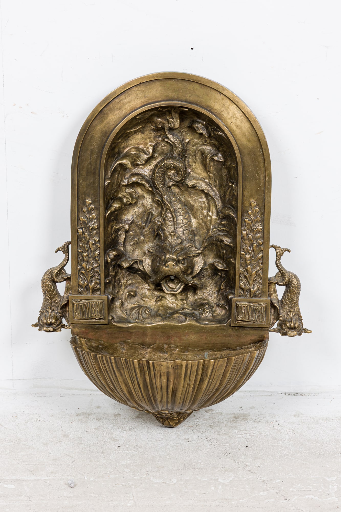 French Baroque style Brass Wall-Mount Garden Fountain (1 of 6)