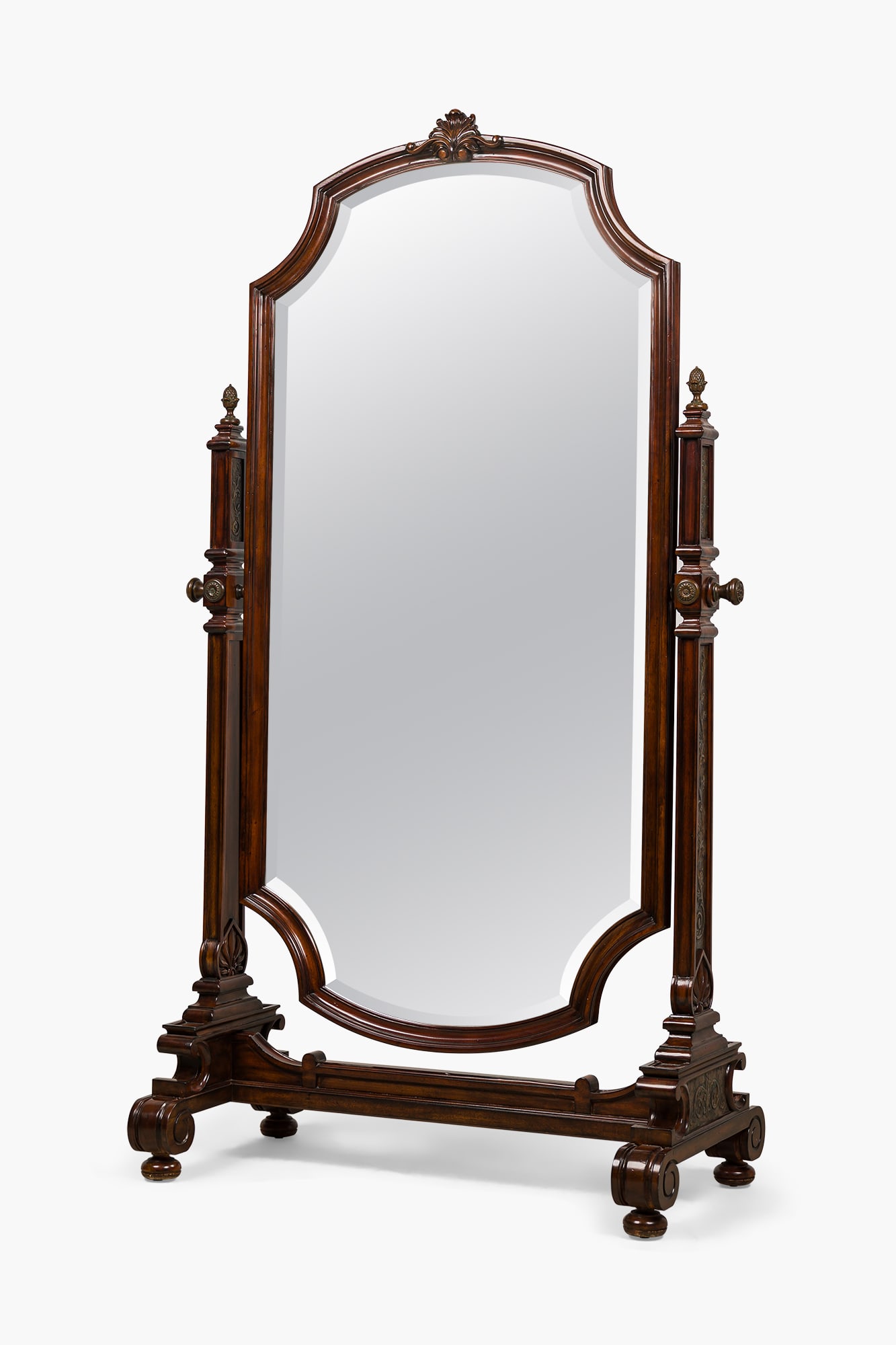 French Empire style Large Cheval Mirror (1 of 14)