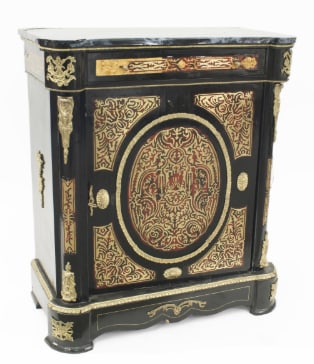 French Boulle Marquetry Faux Tortoise Shell Entre-Deux Cabinet (1 of 1)