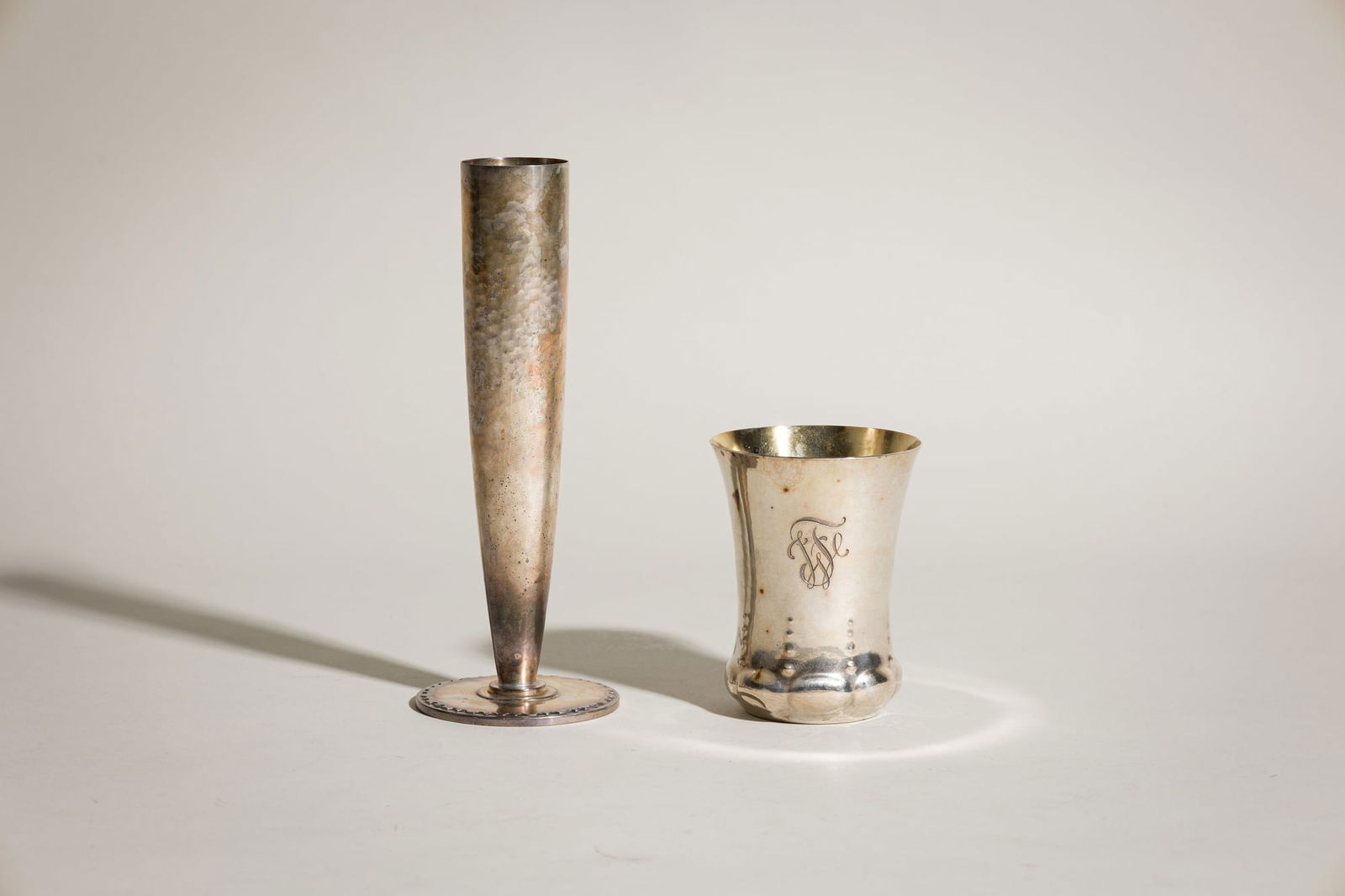 (2) Antique German 800 silver table items (1 of 10)