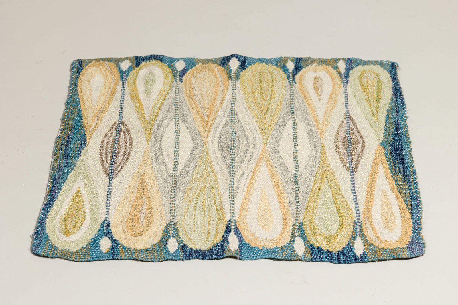 Bittan Bergh Valberg, Swedish Hand Woven Tapestry: c. 1950s, Sweden, small textile weaving, 13.25"h x 16.25"w Provenance: Modern Design from a Private Collection, NYC/ Sag Harbor