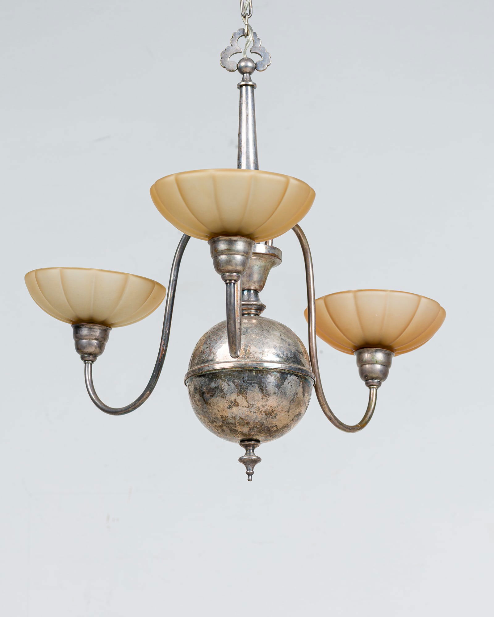 Atelier Torndahl, Swedish Art Deco silver plated chandelier (1 of 7)