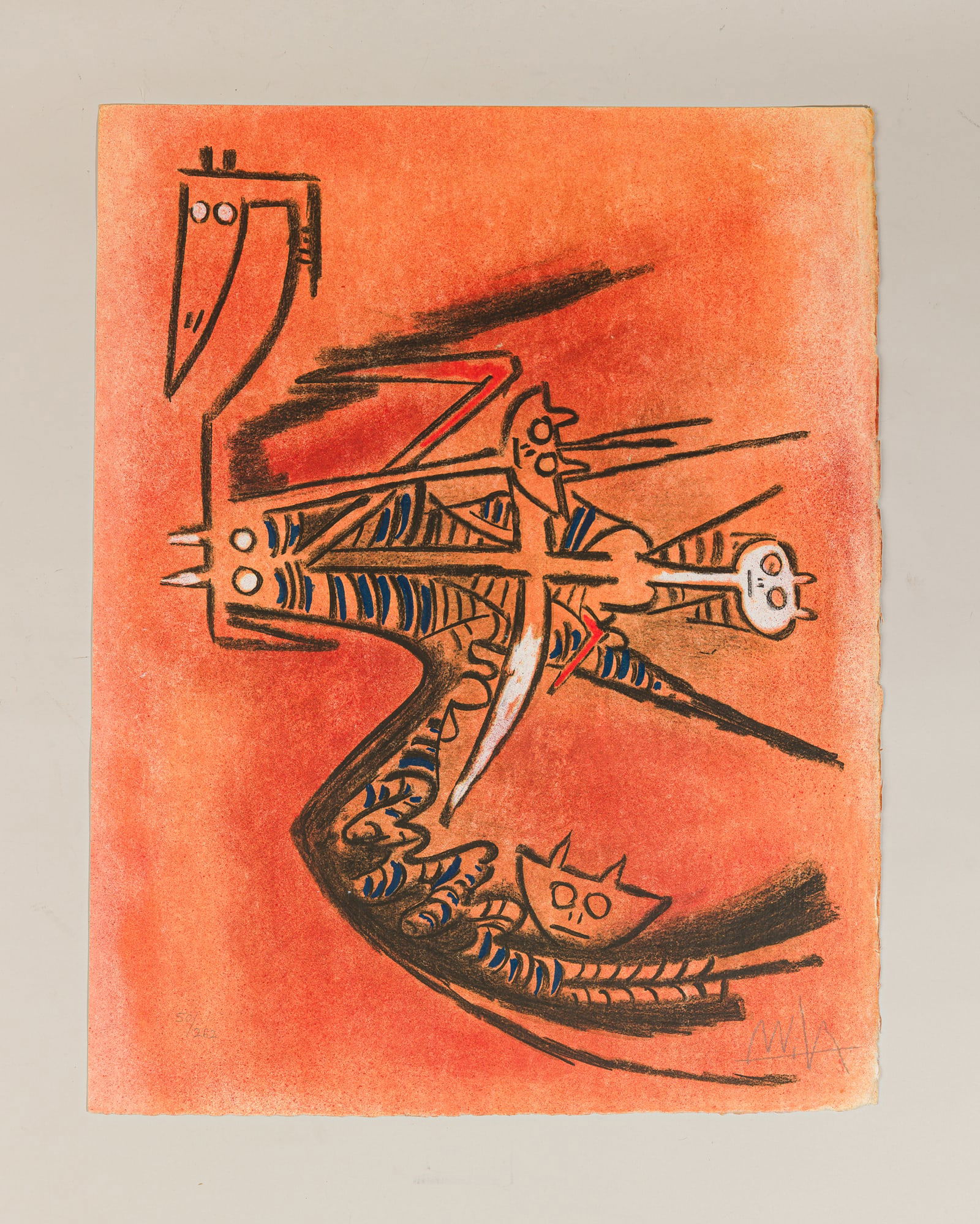 Wifredo Lam color lithograph, 1974 (1 of 8)