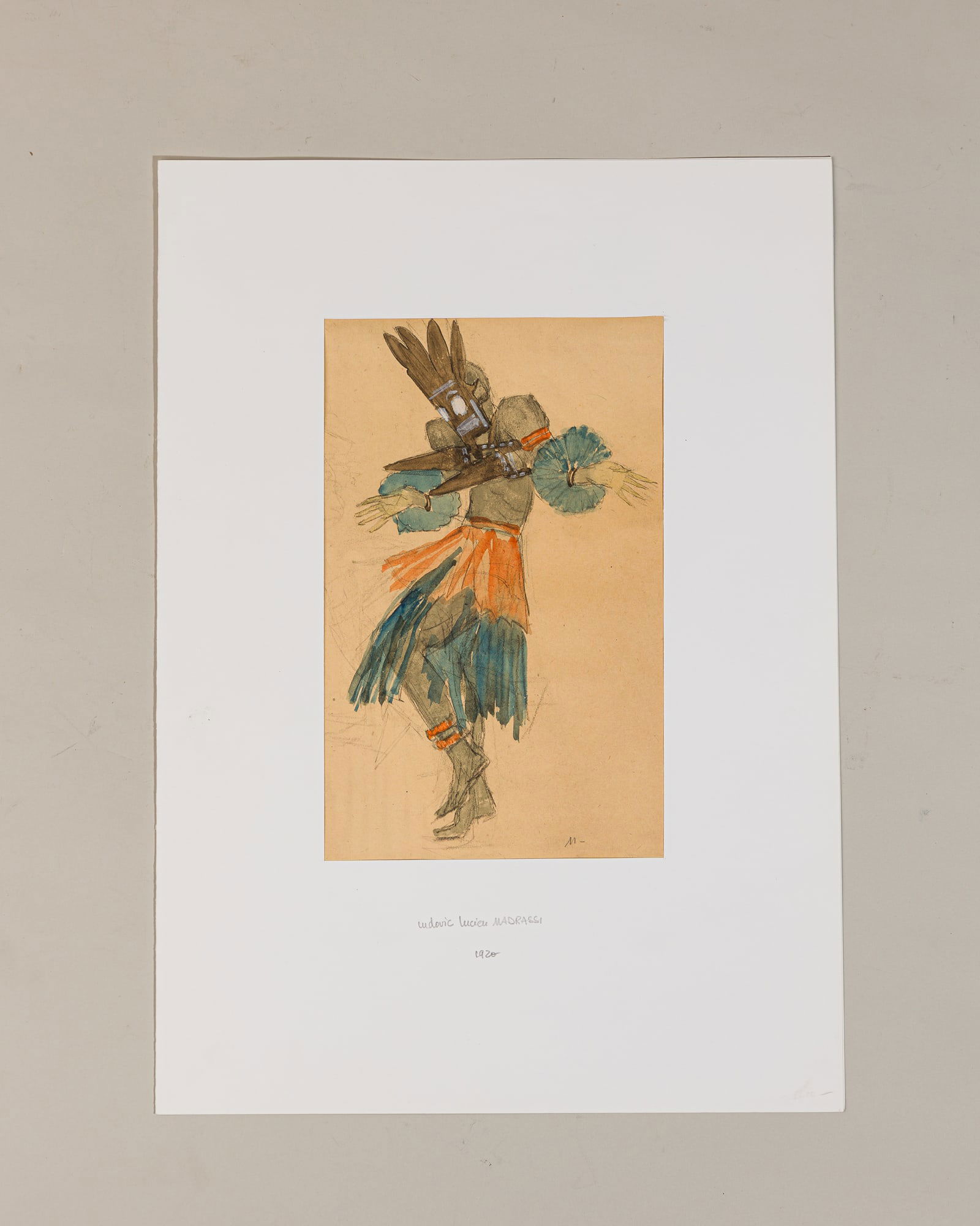 Ludovic Lucien Madrassi, Mixed media on paper, 1920 (1 of 5)