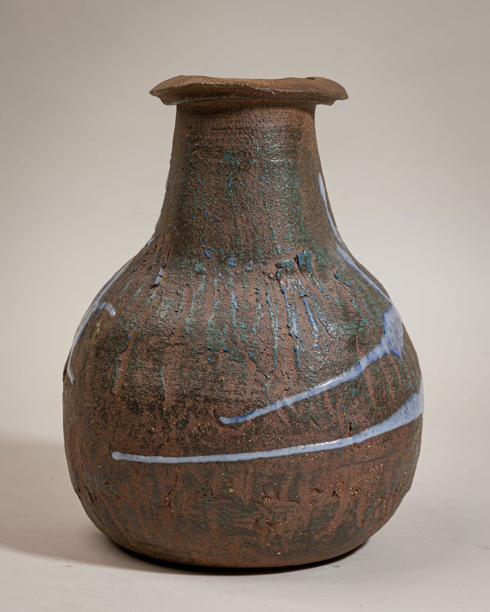 Anne Lindstrom, Large Drip Glaze Studio Pottery Vessel (1 of 7)