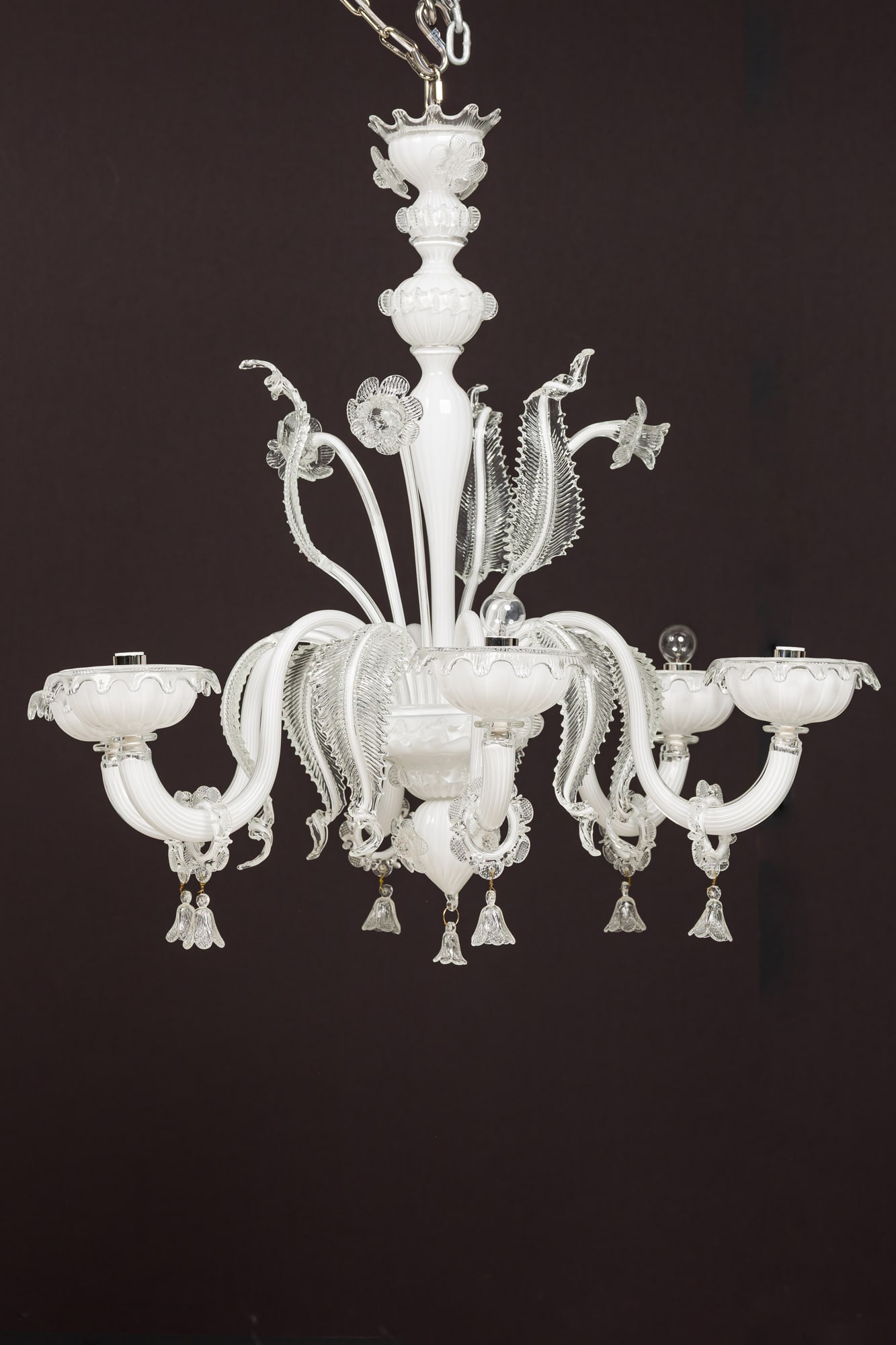 Venetian style Murano 6 armed chandelier (1 of 12)