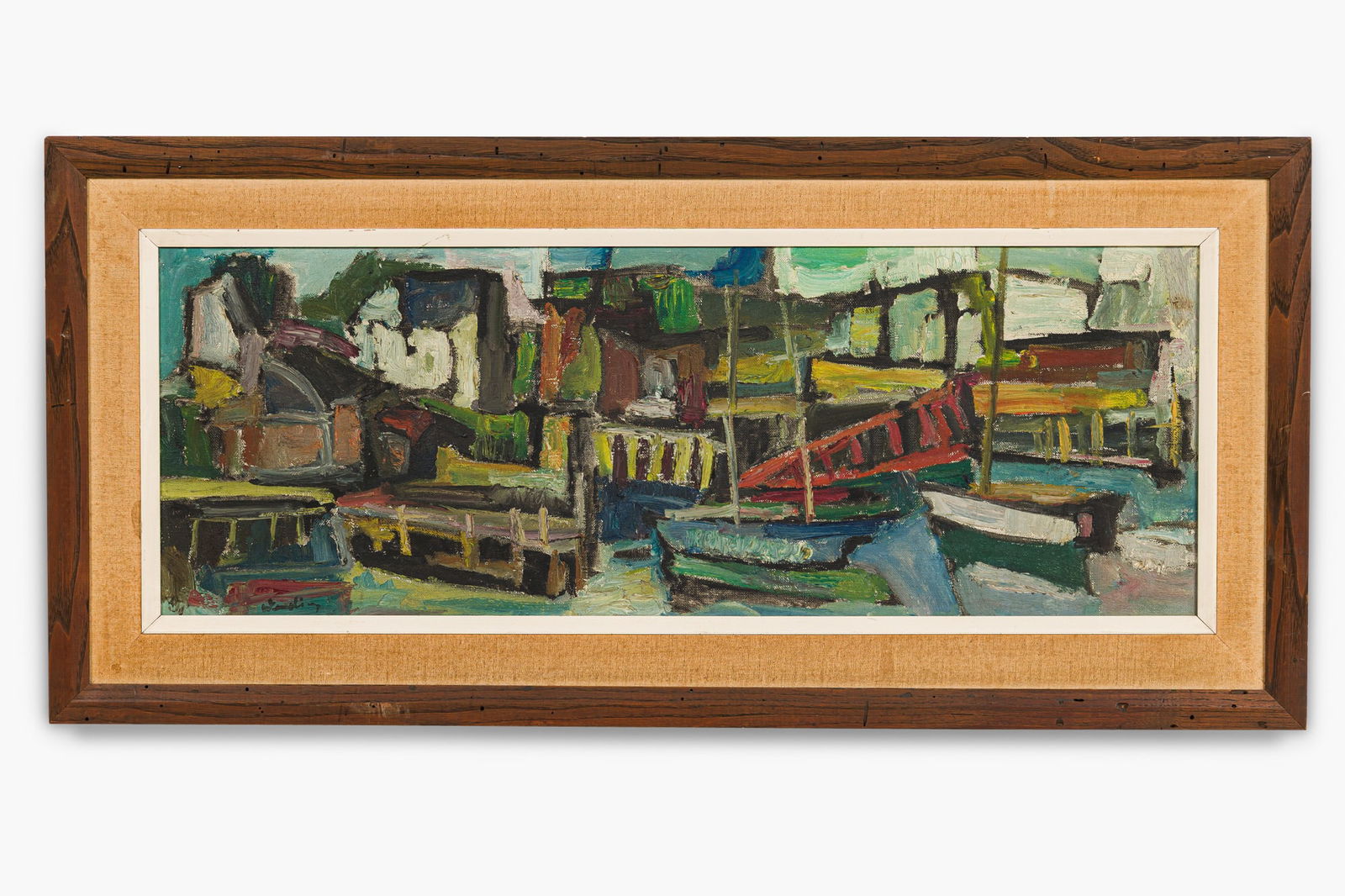 Erwin Wending, Abstract Expressionist, Oil on Canvas, signed and framed (1 of 5)