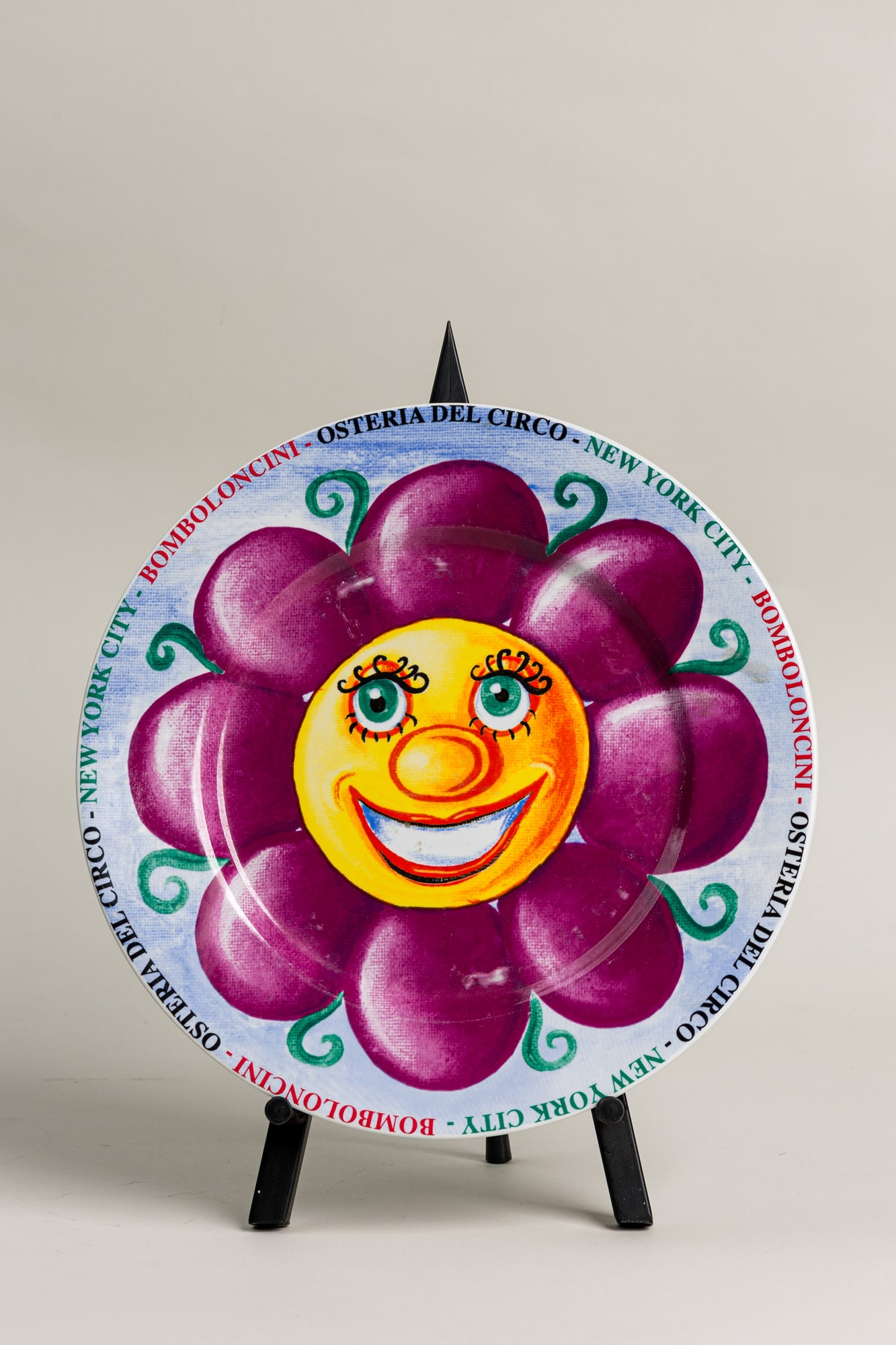 Kenny Scharf, editioned multiple, 2000: Kenny Schart (American, b. 1958), for Osteria Del Circo, porcelain with transfer print, "Kenny Scharf" facsimile signature and numb