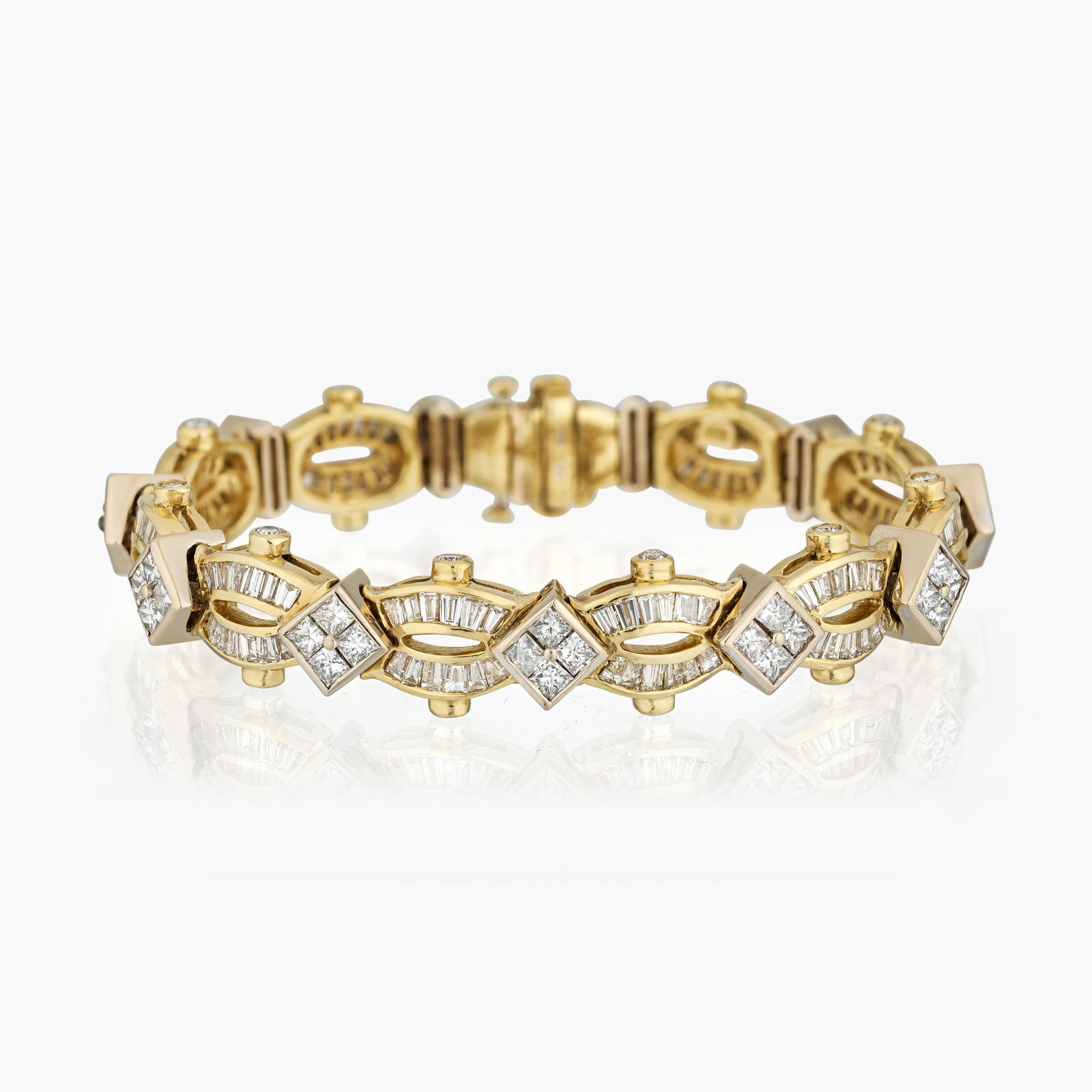 Vintage Diamond 18K Yellow Gold Bracelet (1 of 2)