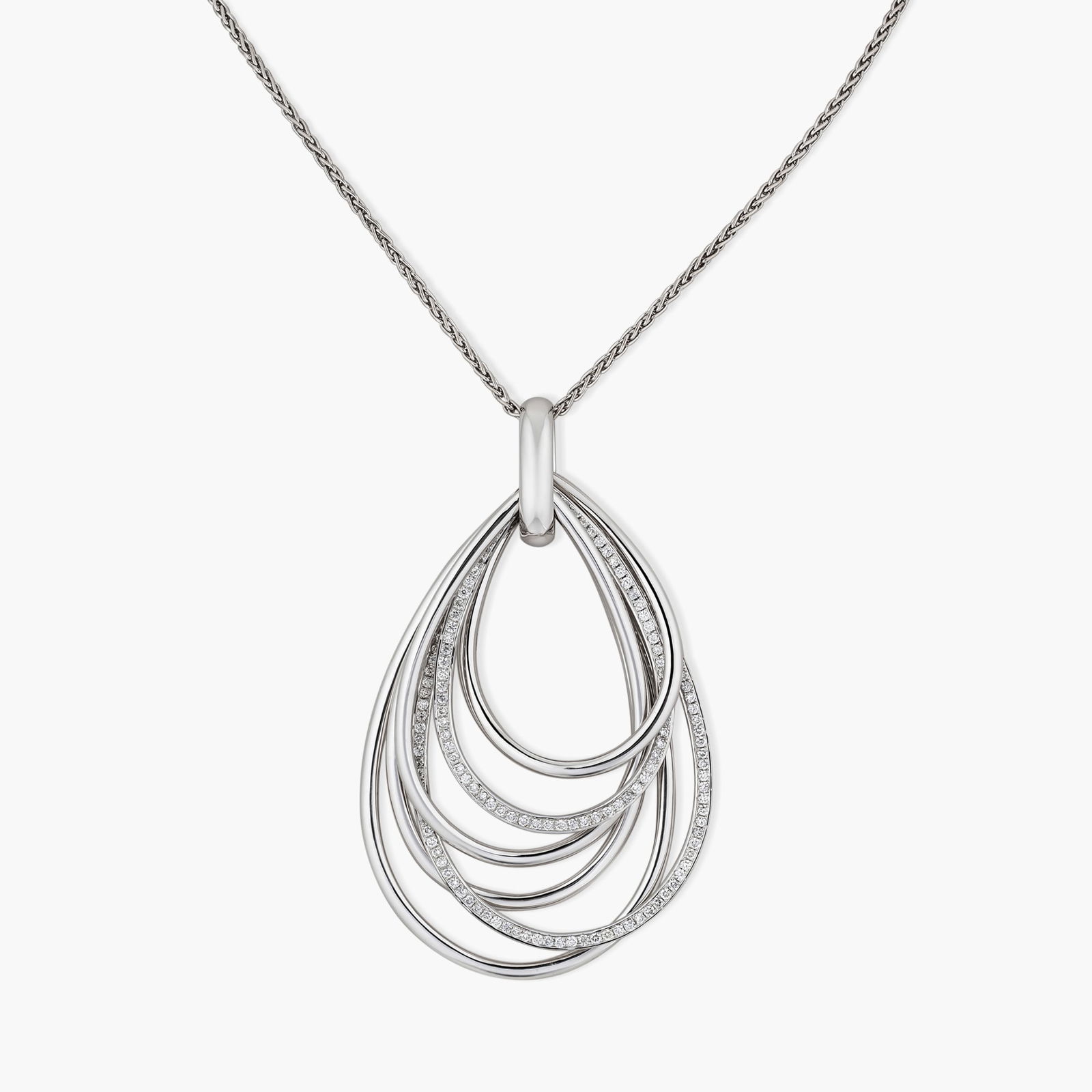 Multi-Loop Diamond Pendant Necklace (1 of 3)