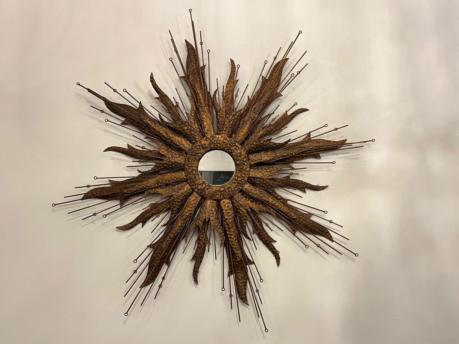 Monumental Sunburst Wall Sculpture Mirror (1 of 5)