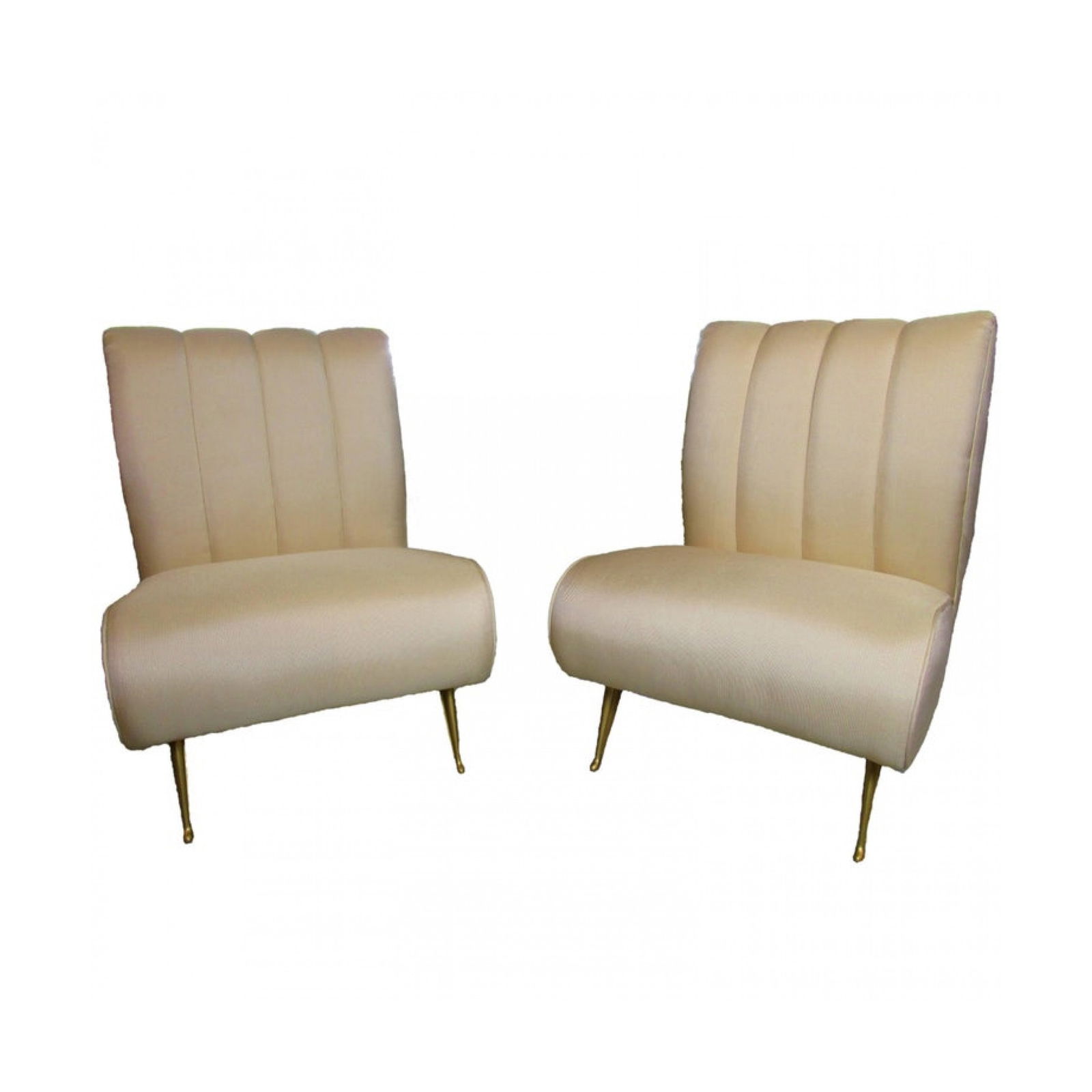 Isa Bergamo, Pair of Italian Modern Slipper Chairs (1 of 6)