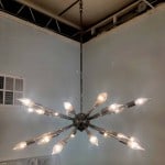 Italian Mid-Century Modern Chrome "Sputnik" Chandelier (1 of 4)