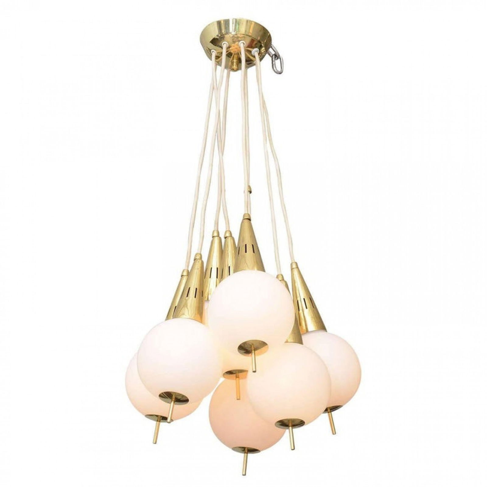 Stilnovo (manner), Italian Modern Eight-Light Chandelier (1 of 12)