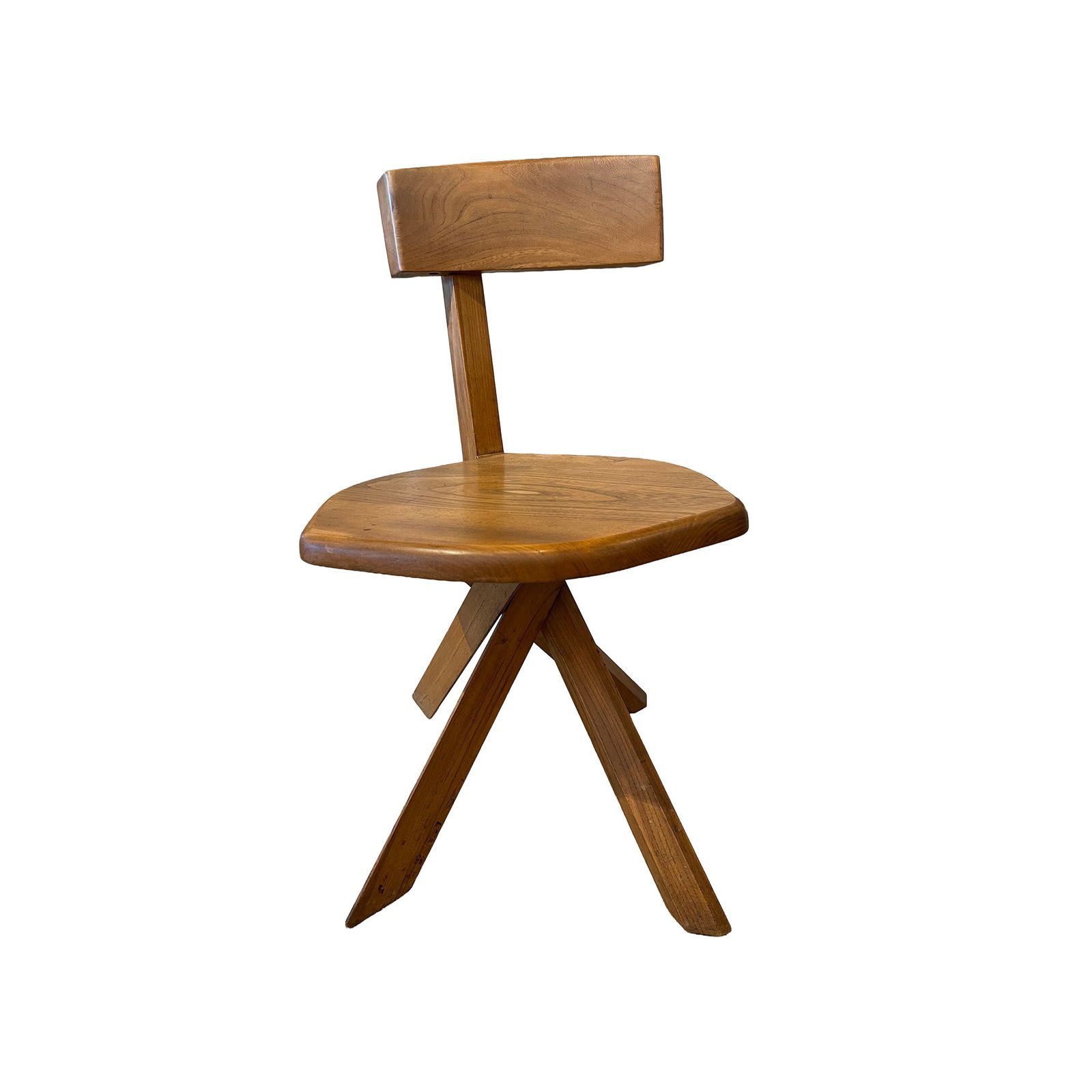 Pierre Chapo, French Modern "S34" Oak Chair (1 of 11)