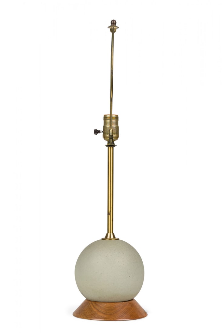 Pair Glazed Globe Form Ceramic Table Lamps - 3