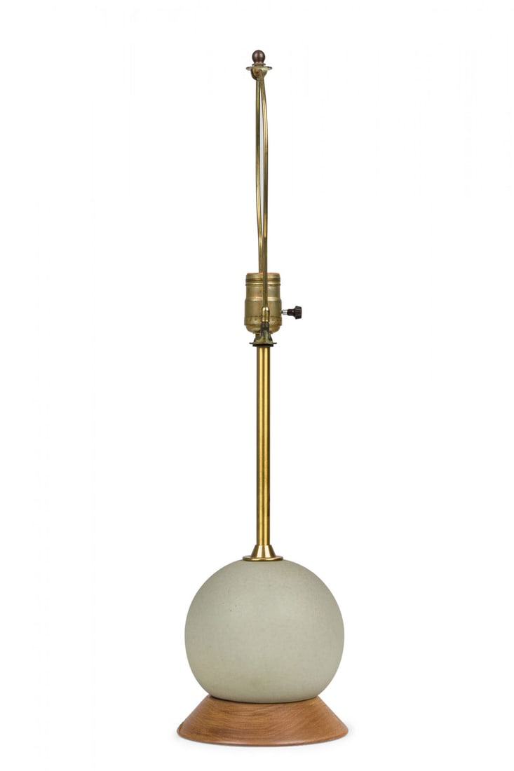 Pair Glazed Globe Form Ceramic Table Lamps - 5