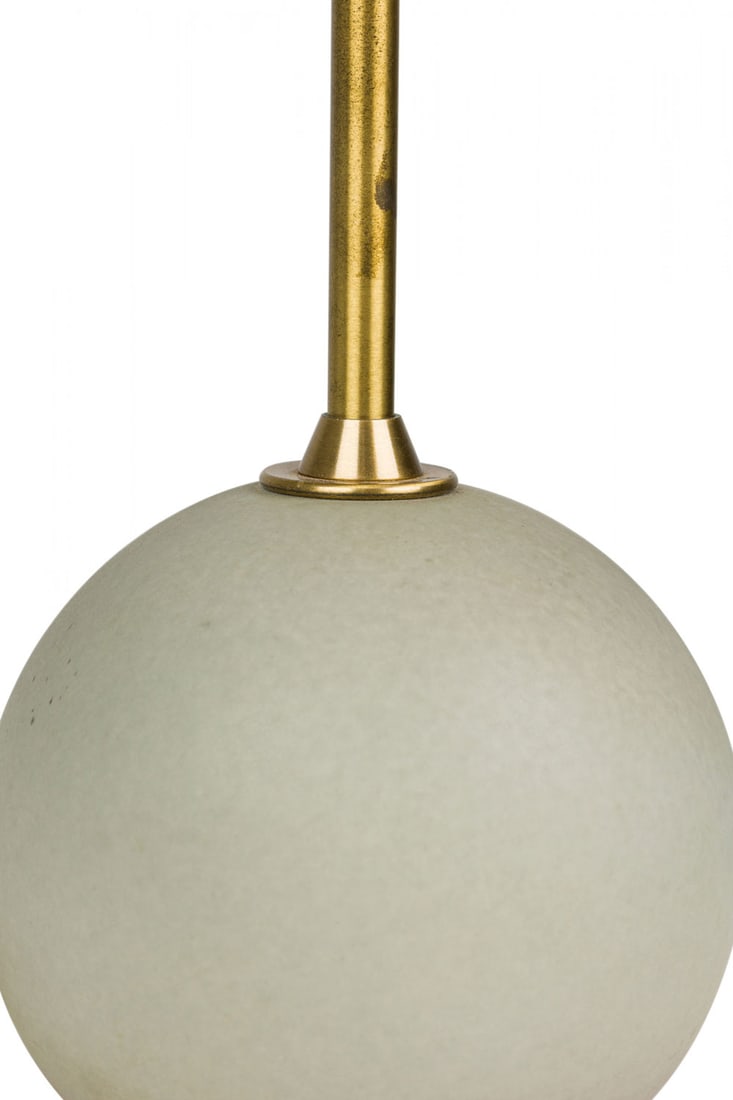 Pair Glazed Globe Form Ceramic Table Lamps - 7