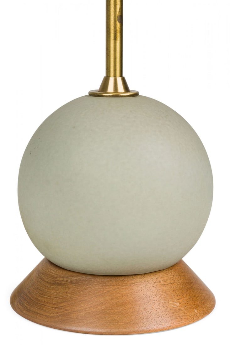 Pair Glazed Globe Form Ceramic Table Lamps - 8