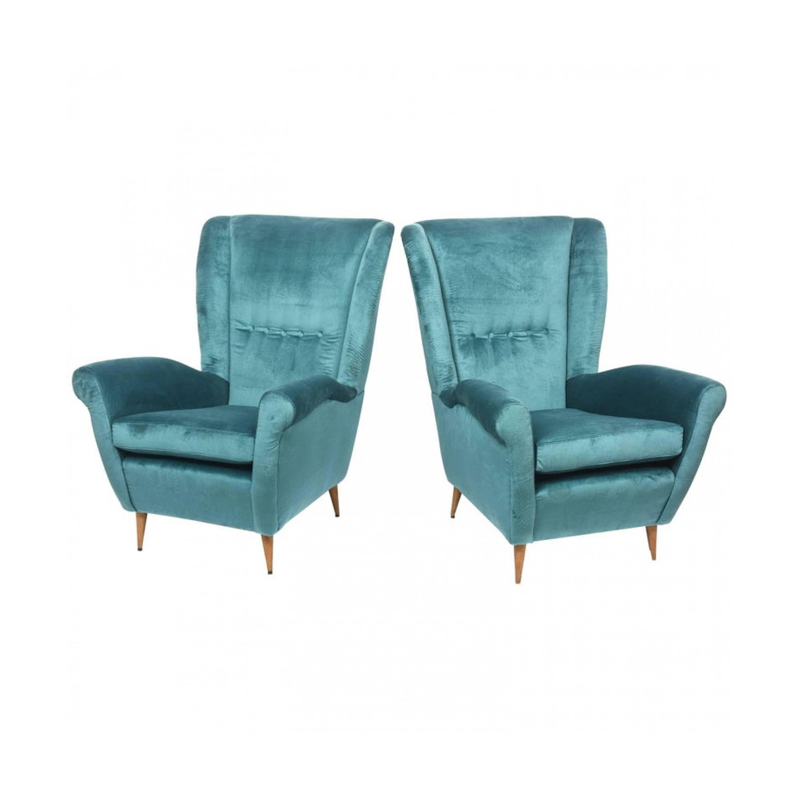 Gio Ponti (Style), Pair of Highback Lounge Chairs  (1 of 5)