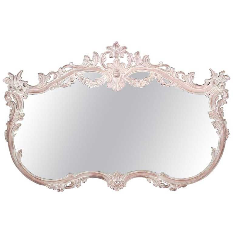 French Louis XV style floral carved wall mirror (1 of 1)