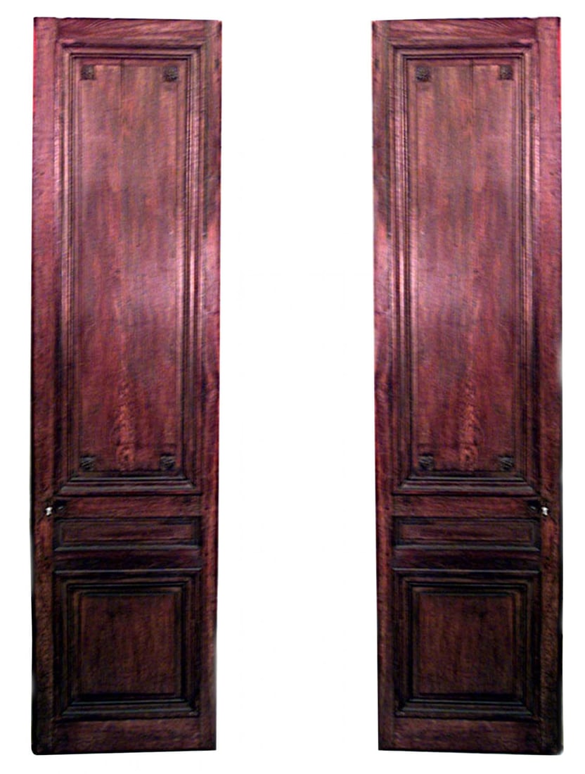 Pair tall Louis XVI style walnut panel doors (1 of 5)