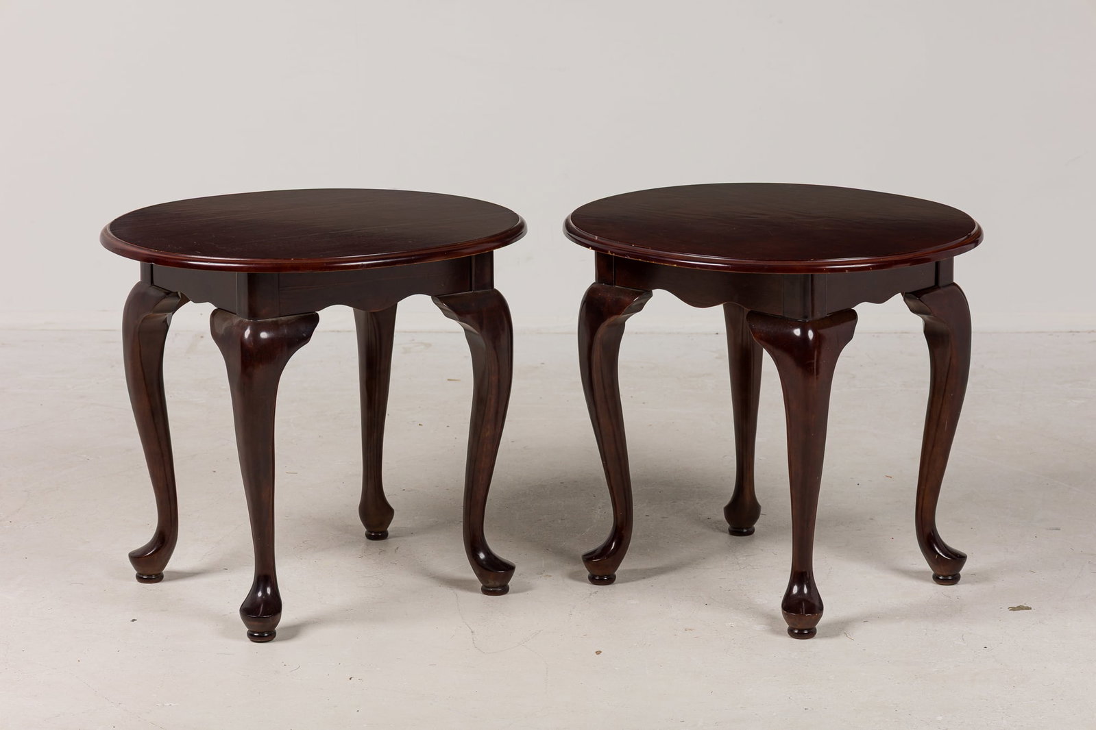 The Bombay Company, pair Queen Anne style side tables (1 of 6)