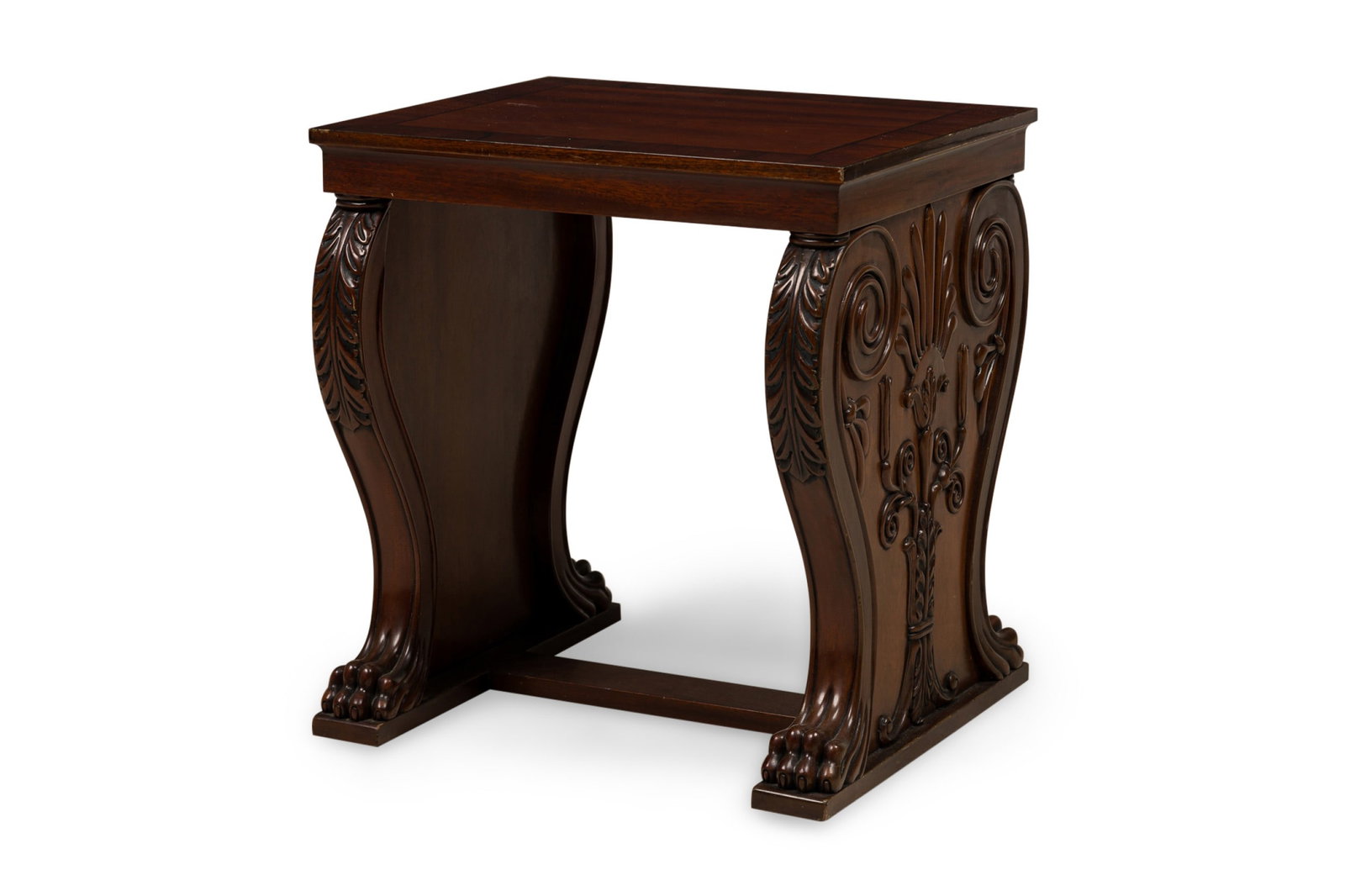 Regency style rosewood veneered side table (1 of 12)
