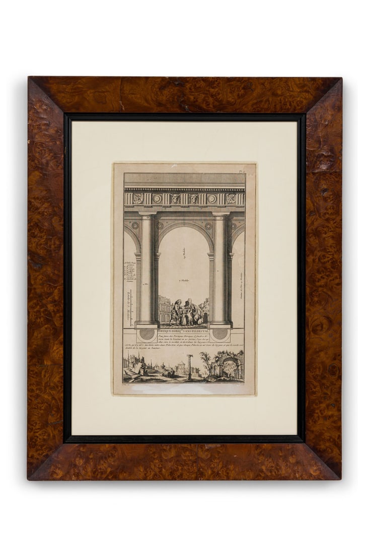 Etienne Charpentier, (4) architectural engravings, 18th c. (1 of 17)
