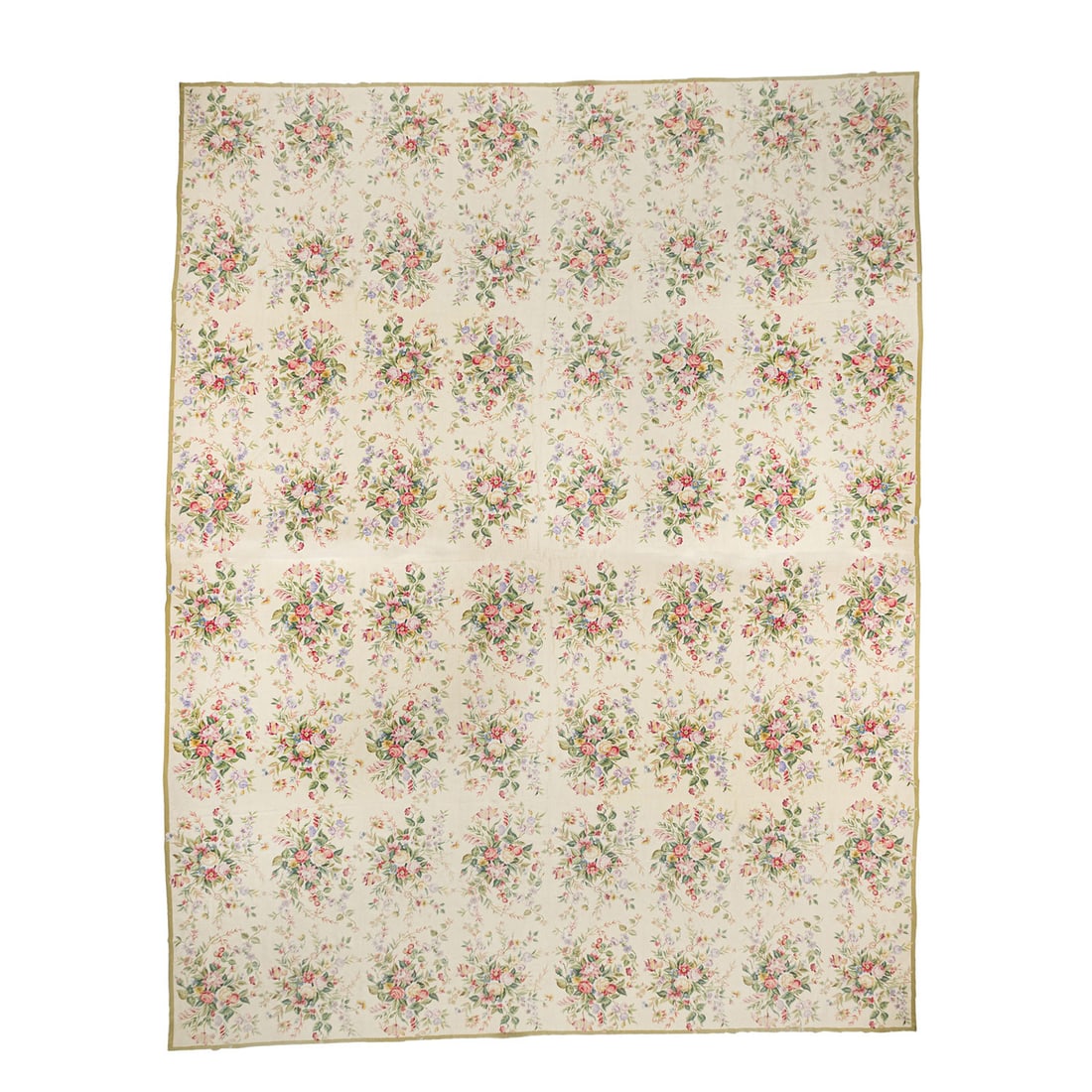 Victorian style floral needlepoint carpet (1 of 7)