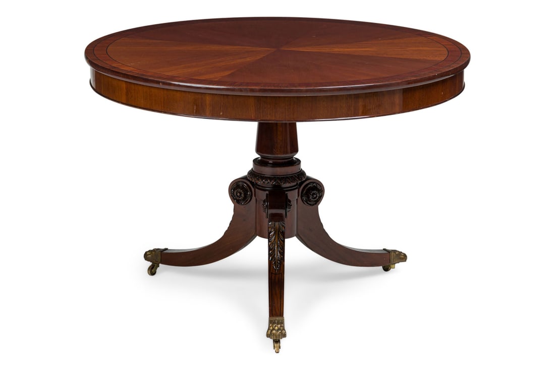 English Regency style round pedestal table (1 of 11)